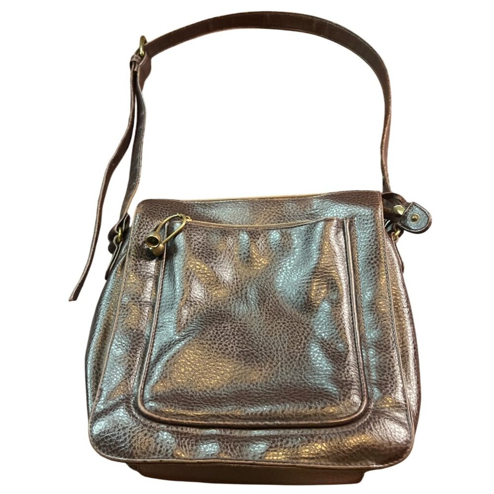Dooney & Bourke Brown Leather Shoulder Bag - Picture 5 of 9
